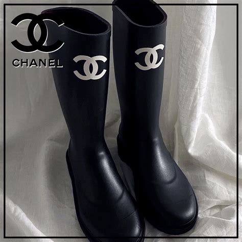 vintage chanel rain boots|chanel rain boots 2022.